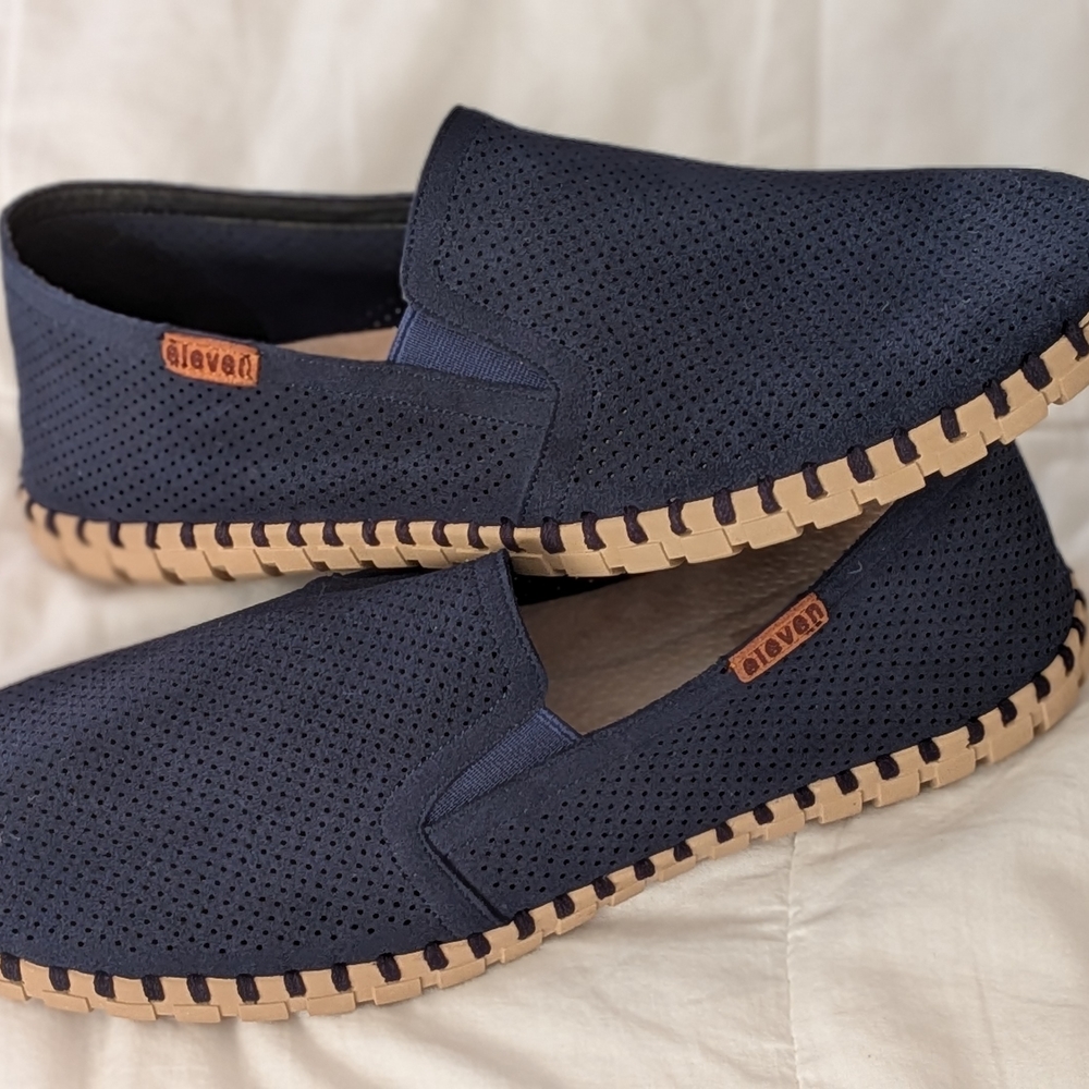 Men’s Navy Slip-On Loafers